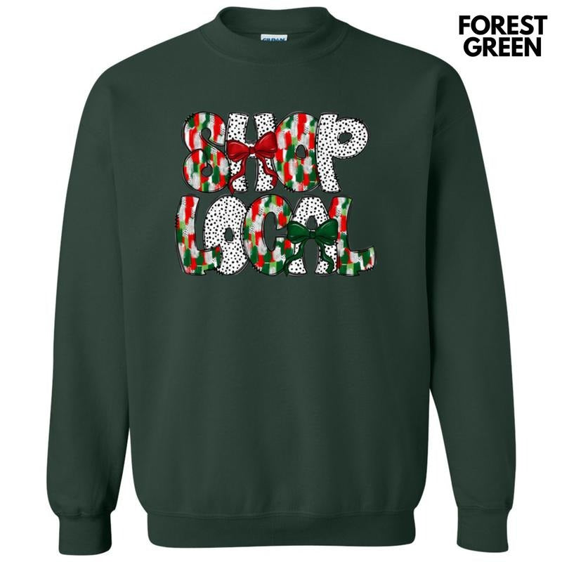 Brushstroke Shop Local Holiday Sweatshirt T-Shirts, Hoodie | HypeDripTees.com
