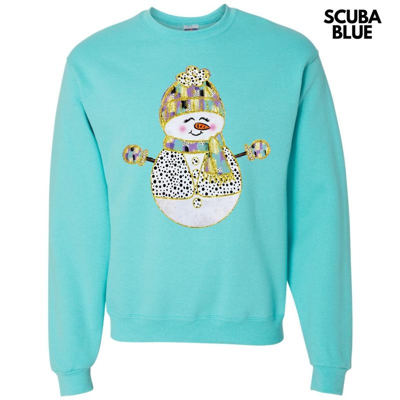 Brushstroke Snowman Purple Sweatshirt T-Shirts, Hoodie | HypeDripTees.com