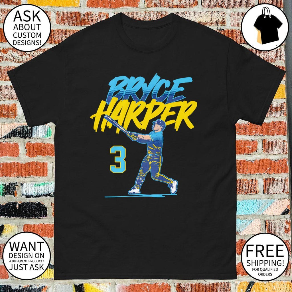 Bryce Harper 3 Philadelphia Phillies Baseball Slugger Swing Number 2026 shirt