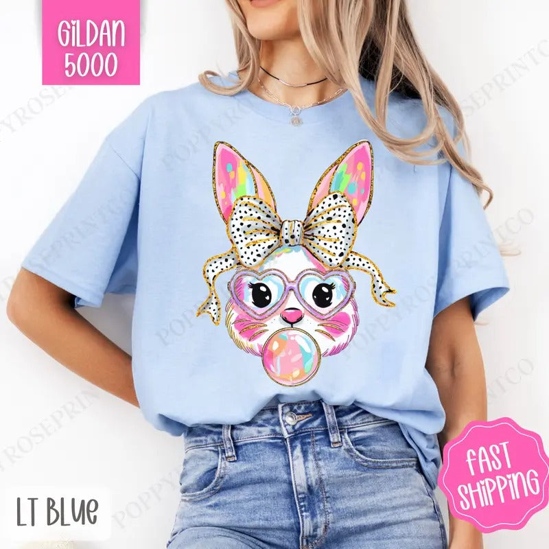 Bubble Bunny Shirt Gildan Cute Easter Bunny Plus Sizes Her T-Shirts, Hoodie, Sweatshirt