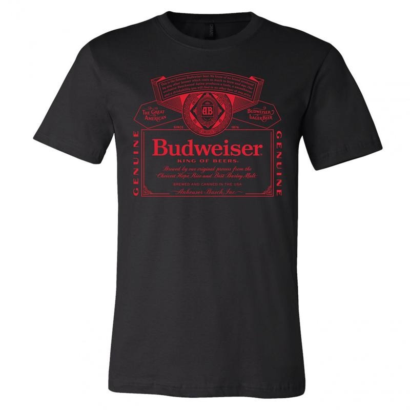 Budweiser King of Beers Red Label Black T-Shirt Hoodie, Sweatshirt | HypeDripTees.com
