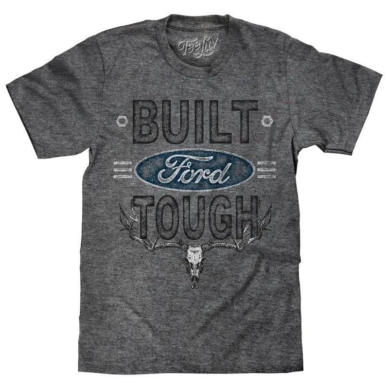 Built Ford Tough Skull T-Shirt - Gray Hoodie, Sweatshirt | HypeDripTees.com