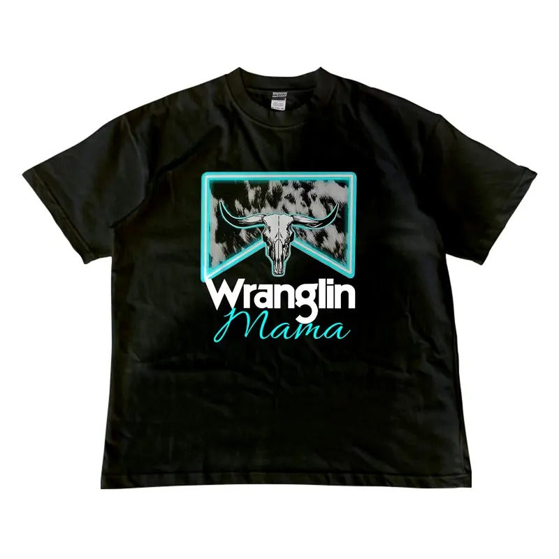 Bull Head Rodeo Wrangling Mama T-Shirt, MW Unisex Shirt Menswear Top Hoodie, Sweatshirt | HypeDripTees.com