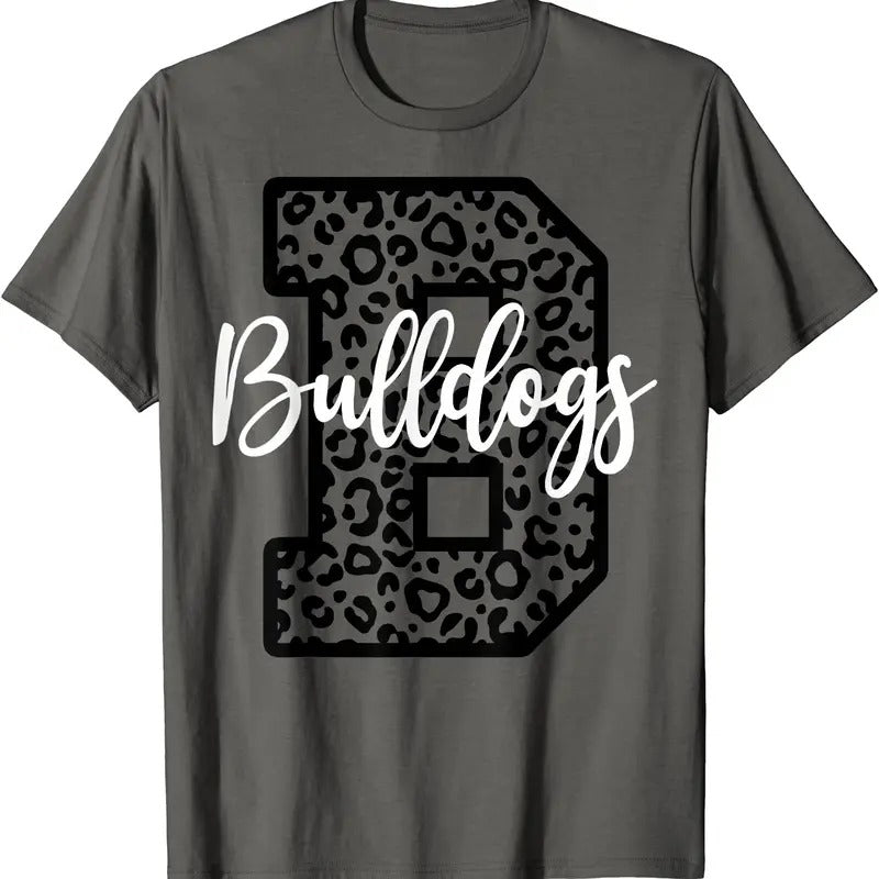 Bulldogs School Spirit Mascot Leopard Cheer Fan Game Day T-Shirt Hoodie, Sweatshirt | HypeDripTees.com