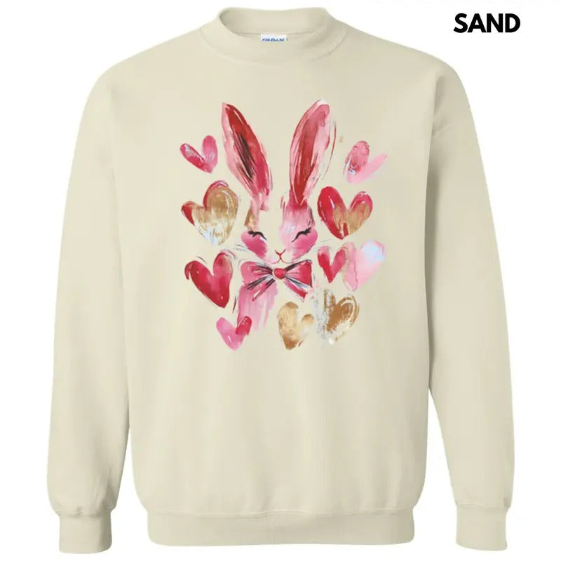 Bunny Gold Hearts Sweatshirt T-Shirts, Hoodie | HypeDripTees.com