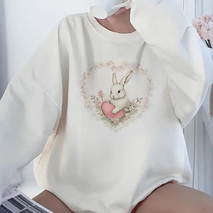 Bunny Sweatshirt Coquette Sweatshirt Trendy Crewneck Aesthetic Sweatshirt e Sweatshirt Gift For Her Hoodie and Sweater;...