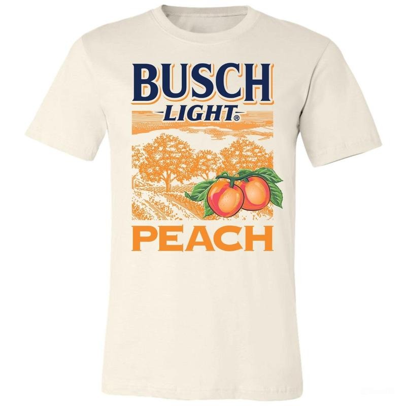 Buscch Light Shirt, Buscch Light Peach Stacked Shirt, Unisex Classic Cotton Tee with Graphic Print in All Sizes, For Men,...