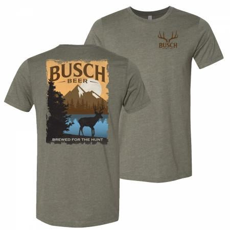 Busch Beer Brewed For The Hunt Front and Back Print T-Shirt Hoodie, Sweatshirt | HypeDripTees.com