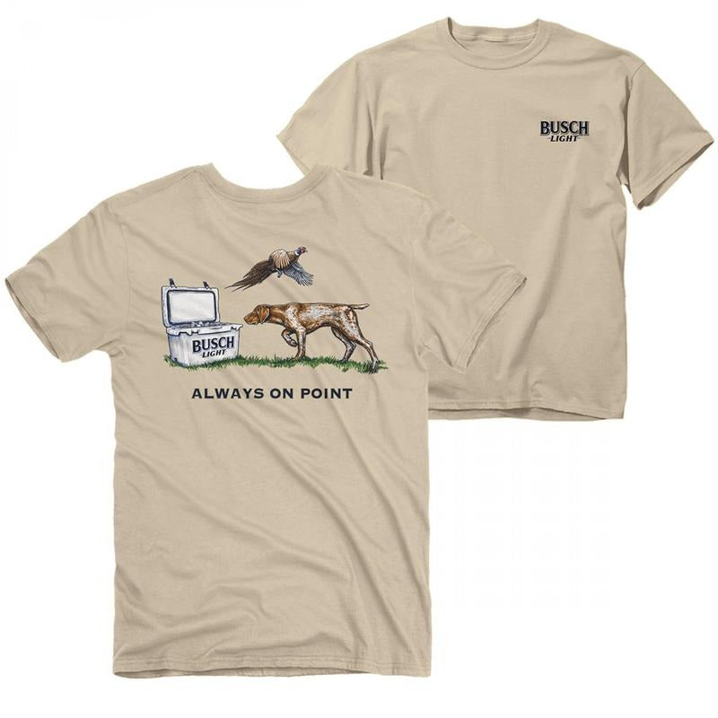 Busch Light Always on Point Front and Back Print T-Shirt Hoodie, Sweatshirt | HypeDripTees.com