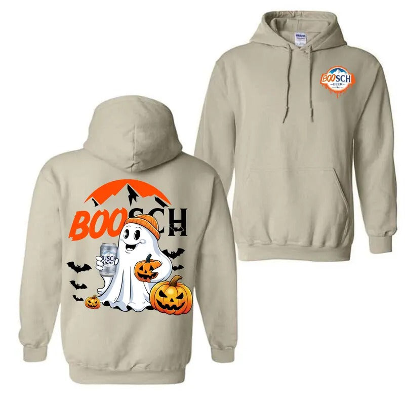 Busch Light Boo Hoodie, Busch Light Ghost Cute Halloween Hoodie, Pumpkin Shirt Boo Hoodie, Halloween Cute Ghost Trendy...