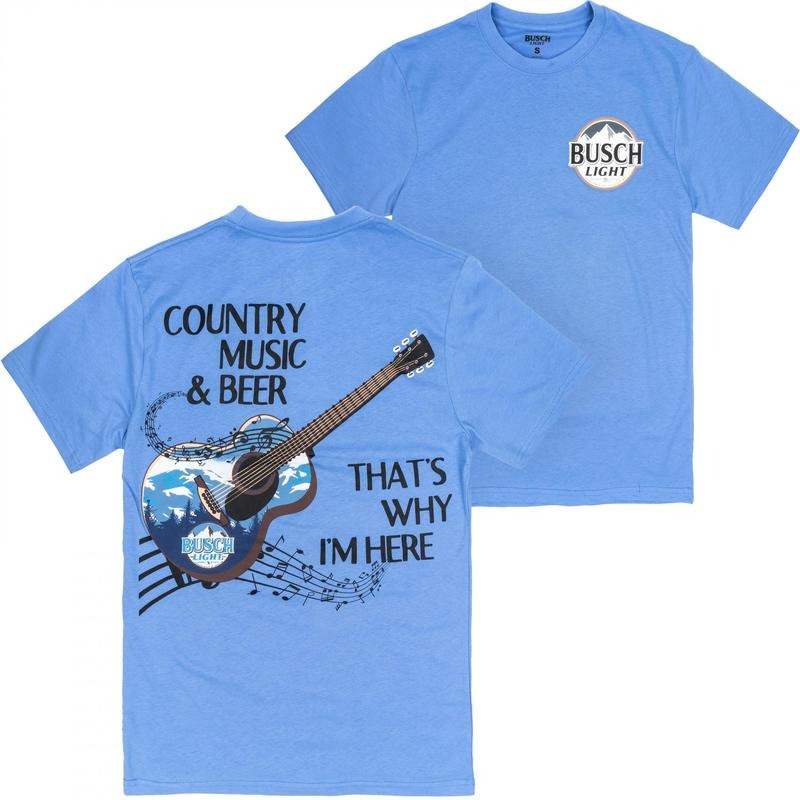 Busch Light Country Music and Beer Front and Back Print T-Shirt Hoodie, Sweatshirt | HypeDripTees.com