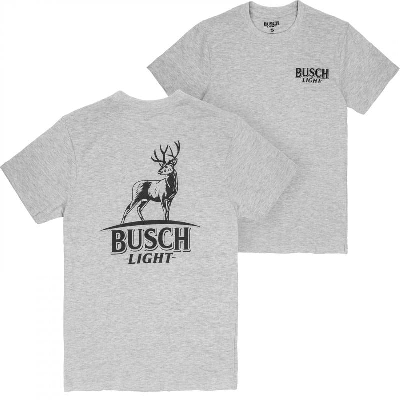 Busch Light Deer Grey Colorway Front and Back Print T-Shirt Hoodie, Sweatshirt | HypeDripTees.com