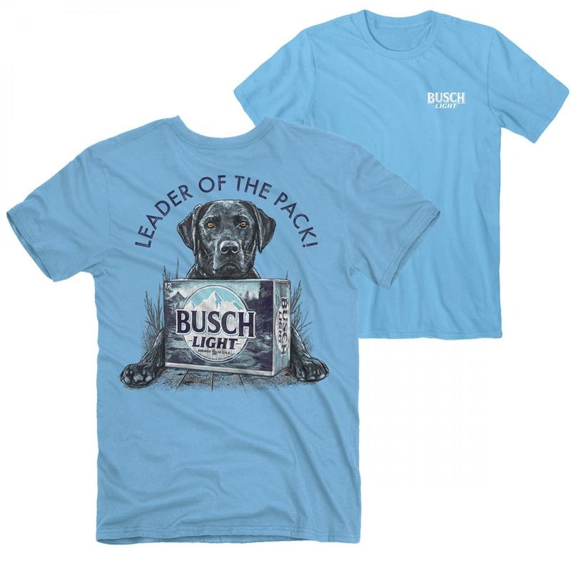 Busch Light Dog Leader of The Pack Front and Back Print T-Shirt Hoodie, Sweatshirt | HypeDripTees.com