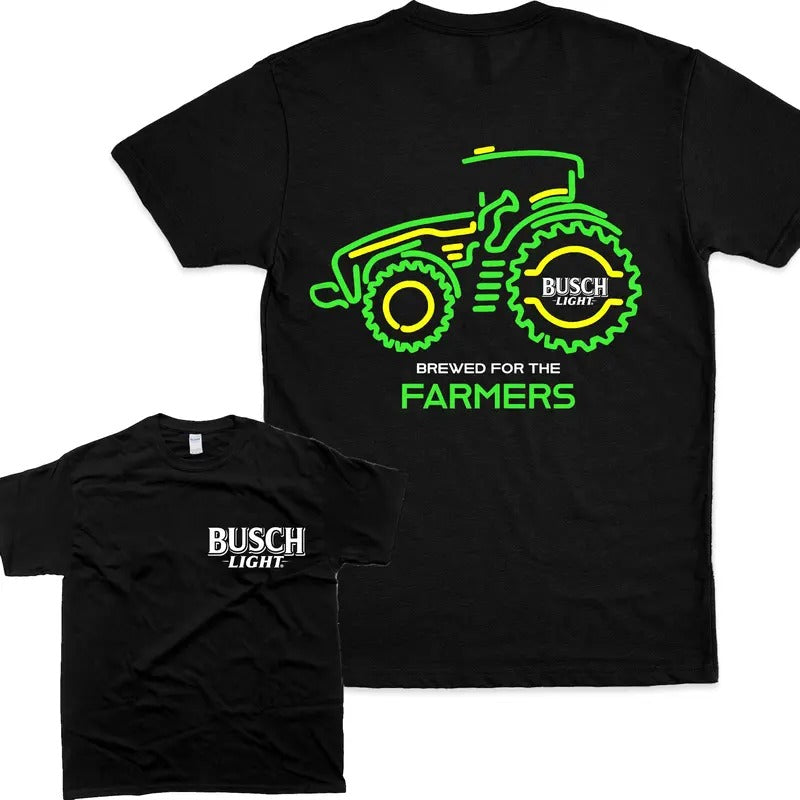 Busch Light Farmers Tractor 2-sided T-shirt, Unisex T shirt Full Color For Men And Women, Retro Style, Men's Tshirt, Men'...
