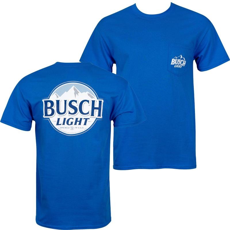 Busch Light Front And Back Print Blue Pocket Tee Shirt Hoodie, Sweatshirt | HypeDripTees.com
