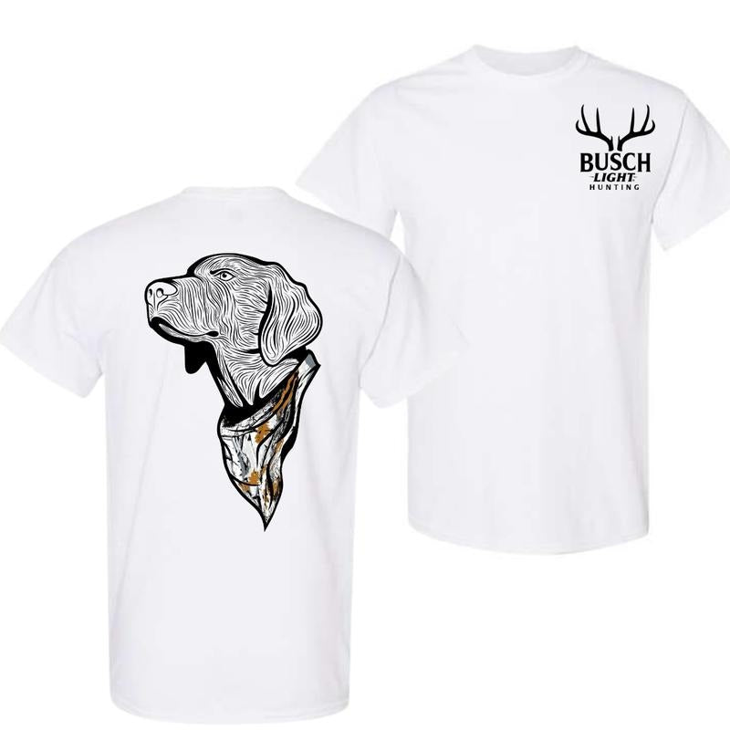 Busch Light Hunting Dog Camo Bandana Shirt - 2 Sided Hoodie, Sweatshirt | HypeDripTees.com