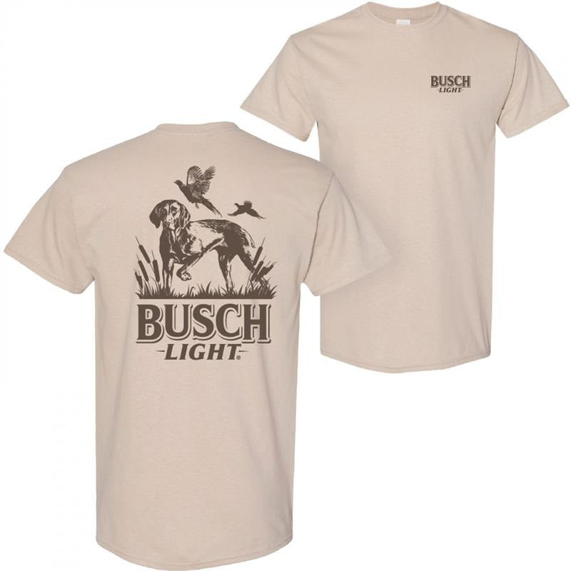 Busch Light Hunting Dog Front and Back Print T-Shirt Hoodie, Sweatshirt | HypeDripTees.com