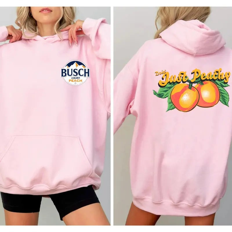 Busch Light Just Peachy Double sided Hoodie & Sweatshirt T-Shirts | HypeDripTees.com