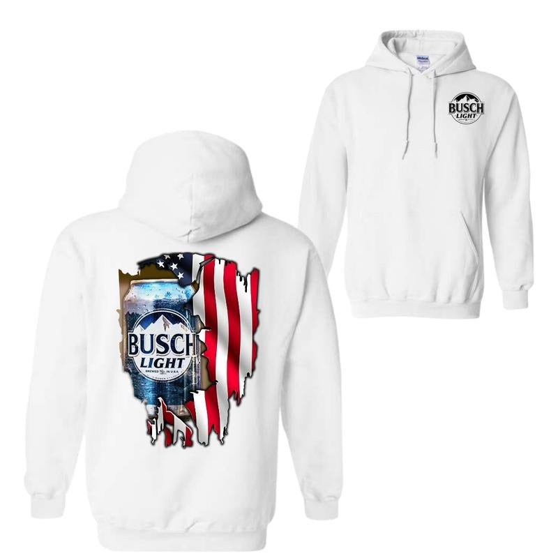 Busch Light Logo Flag Hoodie Sweatshirt T-Shirt, Unisex Shirt For Men, For Women | HypeDripTees.com
