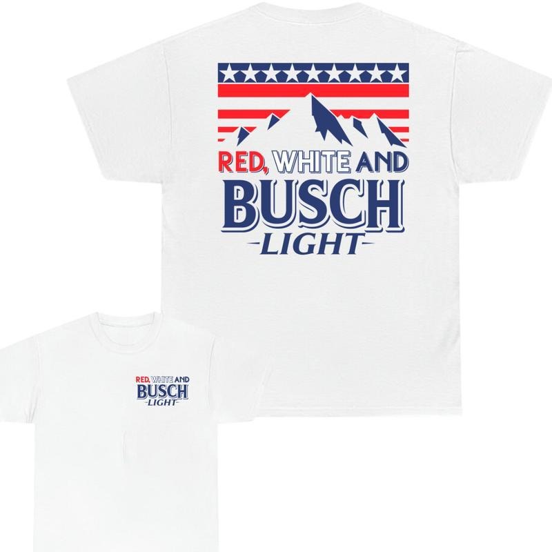 Busch Light Red ,white Flag America T-shirt Hoodie, Sweatshirt | HypeDripTees.com