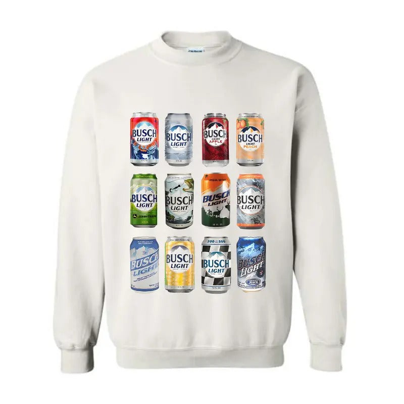 Busch Limited Edition Cans Hooded Sweatshirt, Busch Light Front print T-Shirt Hoodie | HypeDripTees.com