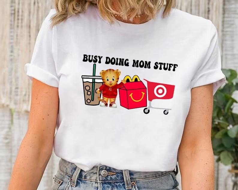 Busy Doing Mom Stuff Shirt, Custom Characters Shirt Hoodie, Sweatshirt | HypeDripTees.com