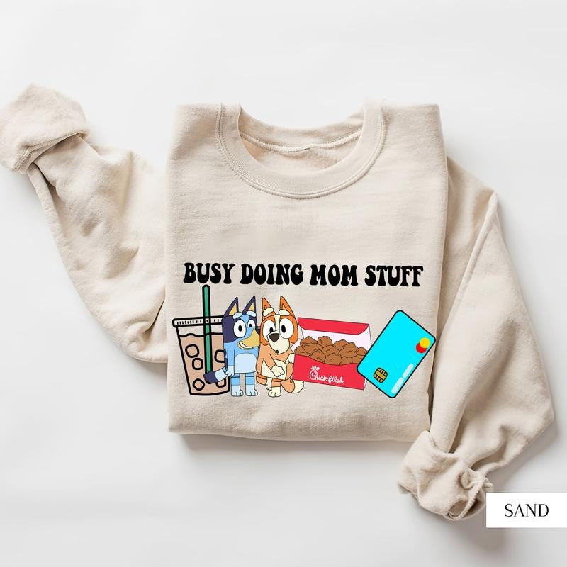 Busy Doing Mom Stuff Sweatshirt Menswear Hoodie style 02 T-Shirts | HypeDripTees.com