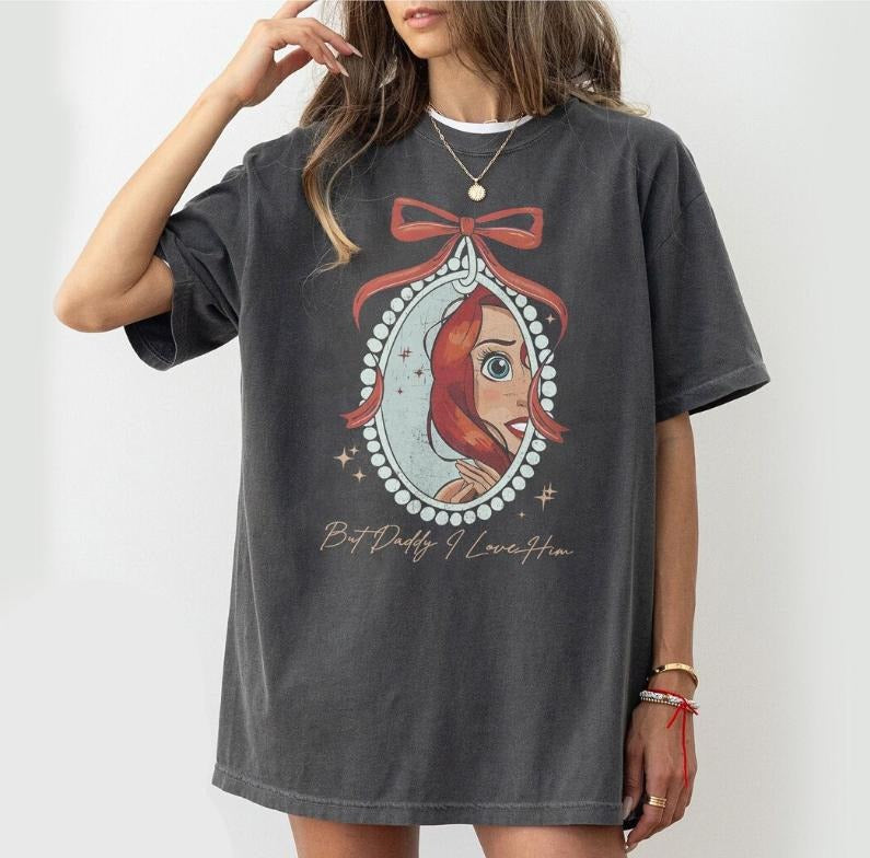But Daddy I Love Him Coquette Bow Little Mermaidđ Shirt Hoodie, Sweatshirt | HypeDripTees.com