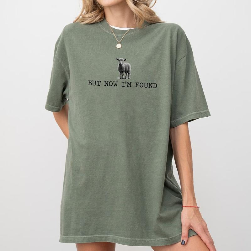 But Now I'm Found Christian Comfort Shirt, Christian Gift, Retro Jesus Tee, Christian Shirts For Women, Religious Shirt,...