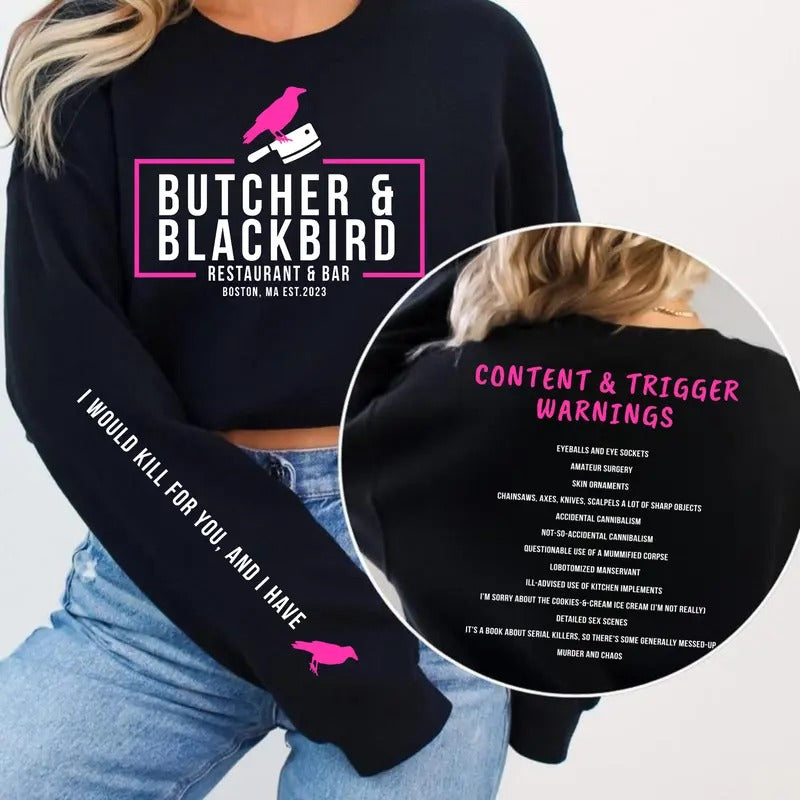 Butcher & Blackbird 3 Sided Sweatshirt and Hoodie Brynne Weaver, Smut Gift, Book Sweatshirt, Dark Romance, Romantasy,...