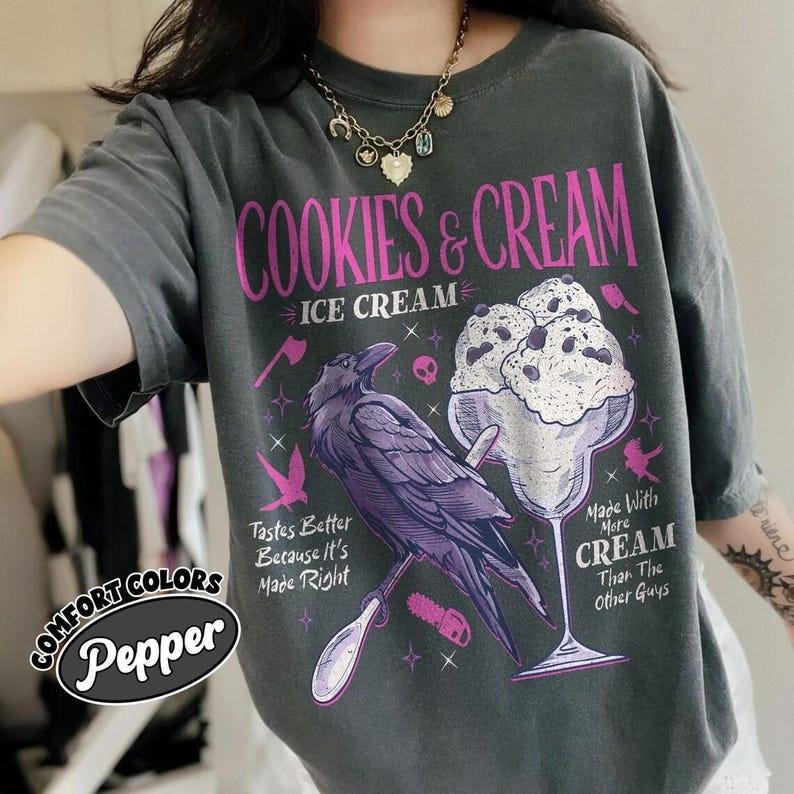 Butcher Blackbird Dark Romance Bookish Shirt, Cookie & Cream Ice Cream T Shirt, Brynne Inspired Book Shirt, Gift For Book...
