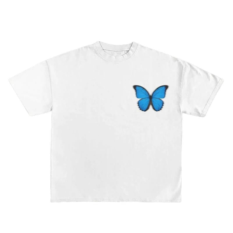 Butterfly Effect Print Short Sleeve T-Shirt Womenswear Top Love Underwear Lady Streetwear Tshirt Summer Casual Crewneck...