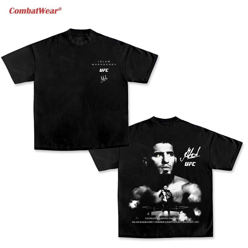 COMBATWEAR Islam Makhachev UFC 322 Tee-Sweatshirt-Hoodie, UFC MMA Fan Custom Graphic Design, Gym Wear, Gift for Fighters,...