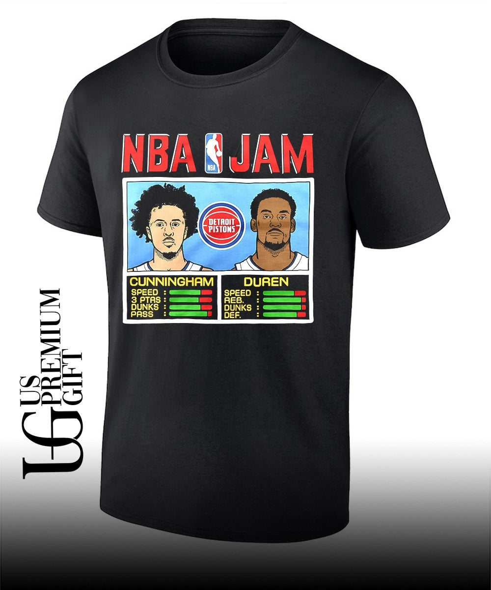 Cade Cunningham and Jalen Duren Detroit Pistons 2026 NBA Jam shirt