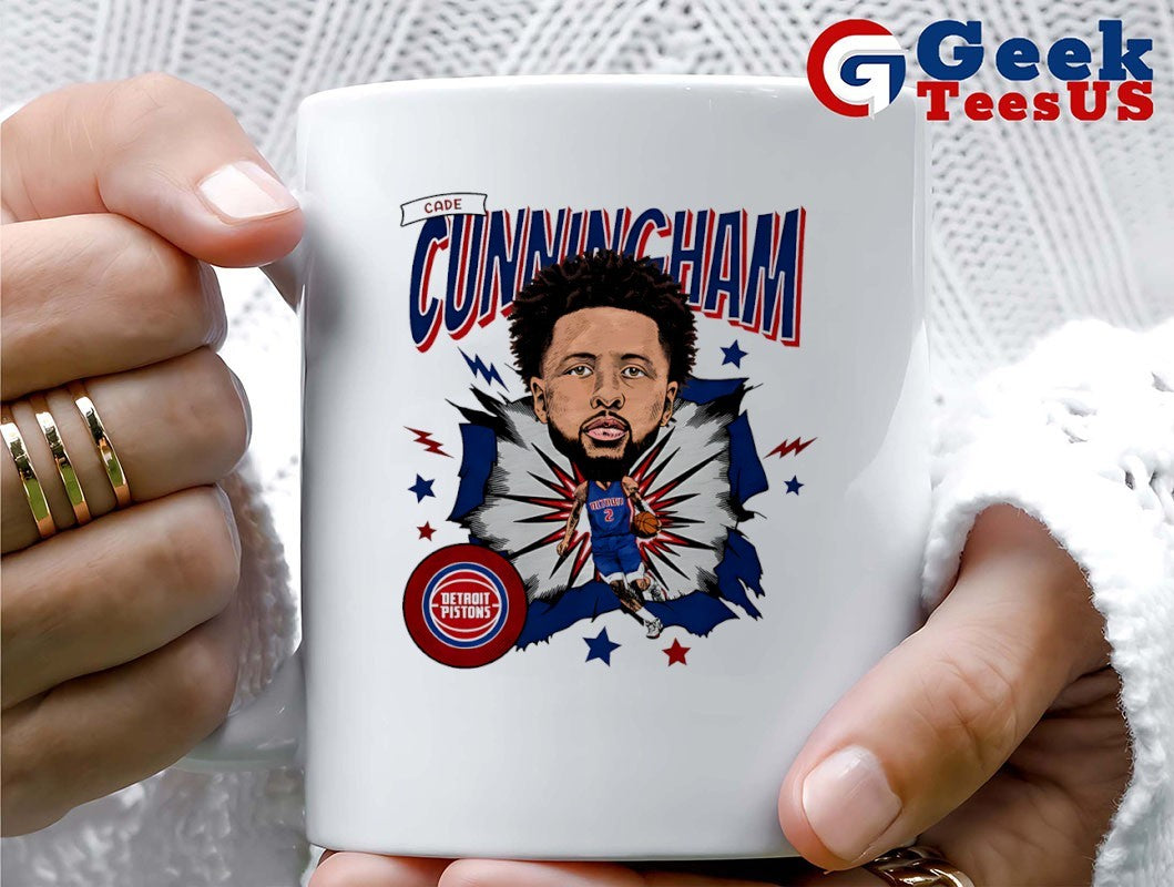 Cade Cunningham player Detroit Pistons NBA caricature shirt