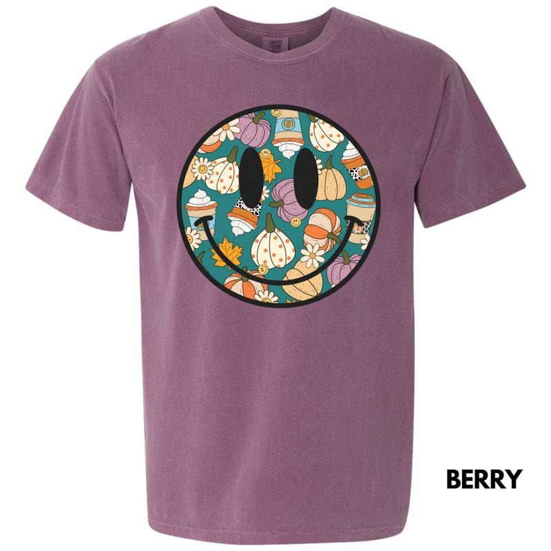 Cafe Pumpkin Happy Face Comfort Colors T-Shirt 'NLB' Hoodie, Sweatshirt | HypeDripTees.com