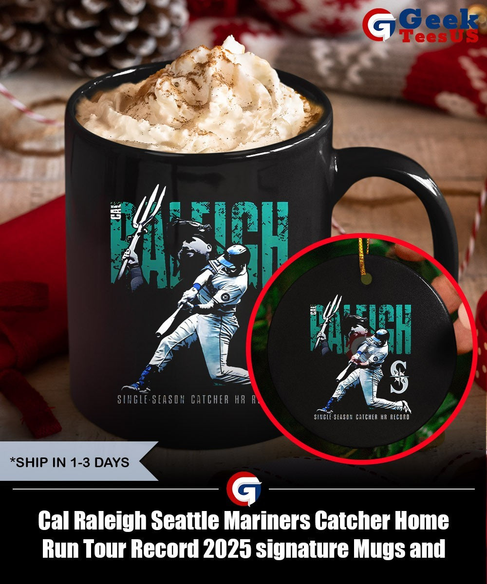 Cal Raleigh Seattle Mariners Catcher Home Run Tour Record 2025 signature shirt