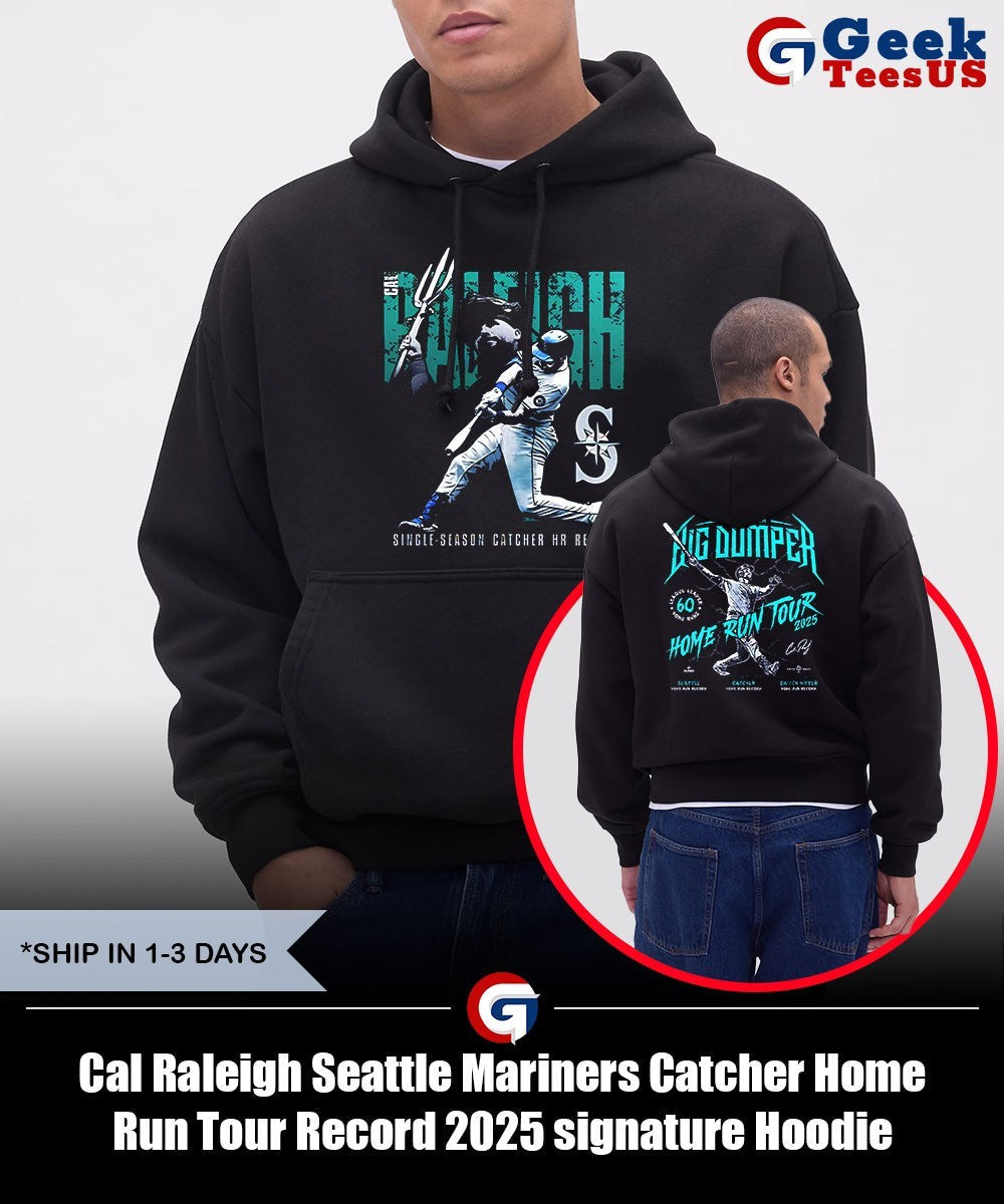 Cal Raleigh Seattle Mariners Catcher Home Run Tour Record 2025 signature shirt