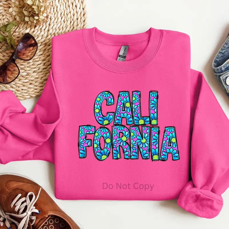 California DTF Transfer ONLY - This is NOT a T Shirt Hoodie, Sweatshirt | HypeDripTees.com
