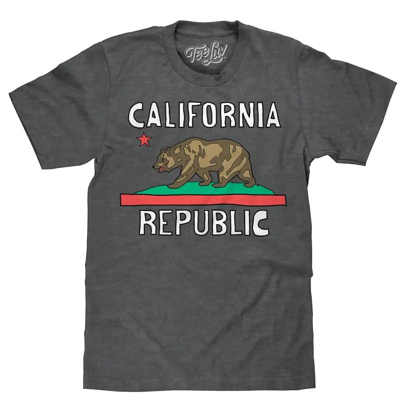California Republic T-Shirt - Gray Hoodie, Sweatshirt | HypeDripTees.com