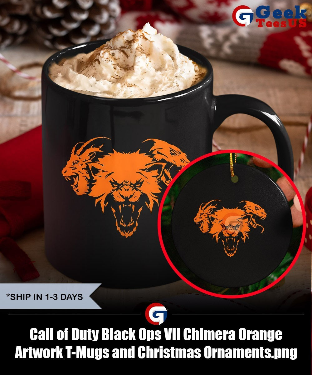 Call of Duty Black Ops VII Chimera Orange Artwork T-shirt