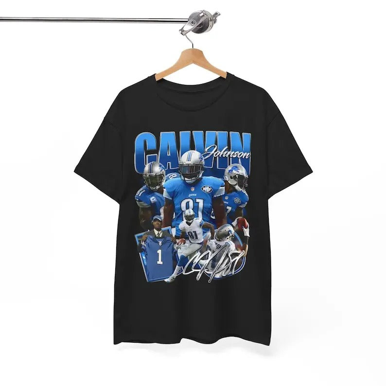 Calvin Johnson v1 Detriot Megatron Mathew Stafford Barry Sanders Jared Goff Jaymyr Gibbs Aiden Hutchinson Amon-ra St...