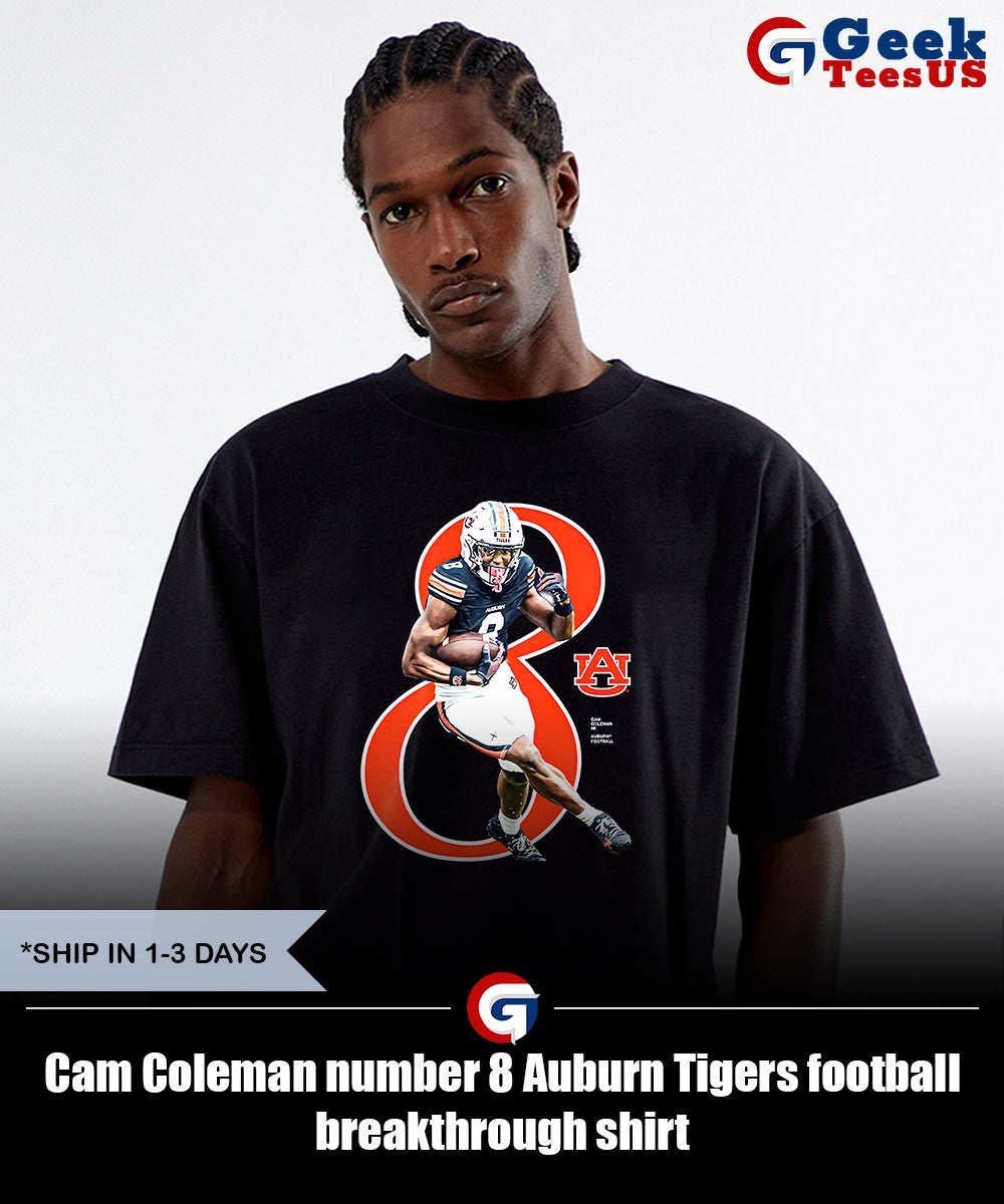 Cam Coleman number 8 Auburn Tigers football breakthrough shirt