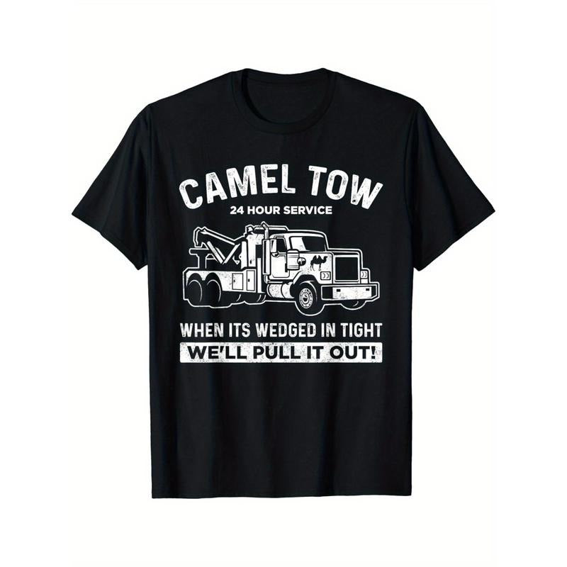 [Camel Trailer T-shirt] Multi-Functional Camel Trailer T-shirt - Exquisite Printing, High Quality Cotton, Knitted...