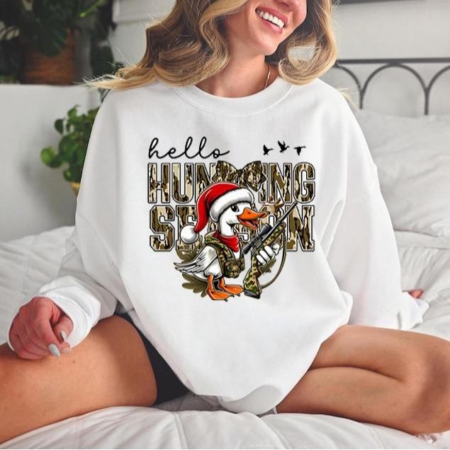 Camo Duck Hunting Shirt, Christmas Silly Goose Sweatshirt, Hunting Season Shirt, Camo Shirt, Unisex Shirt, Gift For Him,...