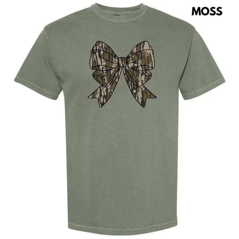 Camouflage Bow Comfort Colors T-Shirt 'NLB' Hoodie, Sweatshirt | HypeDripTees.com