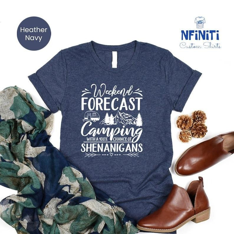 Camping Shirt, Weekend Forecast Camping Shirts, Camp Lover Shirt, Camping Weekend Shirts, Camping Lover Shirt, Caravan...