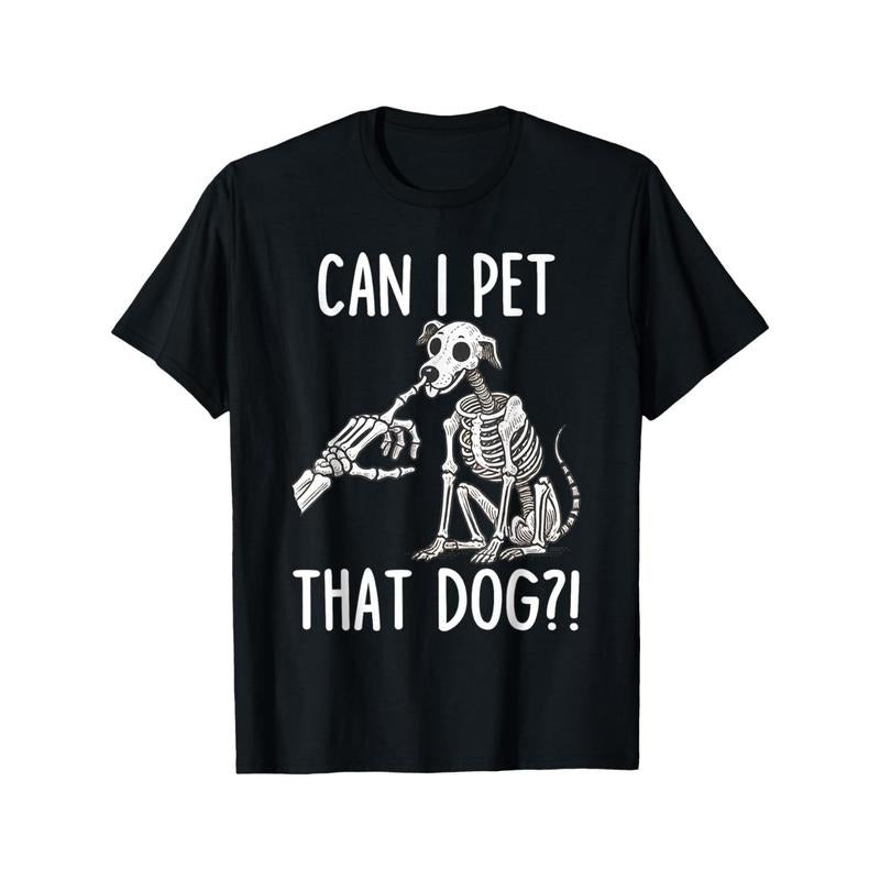 Can I Pet That Dog Halloween Skull Men's T-Shirt made in usa Hoodie, Sweatshirt | HypeDripTees.com