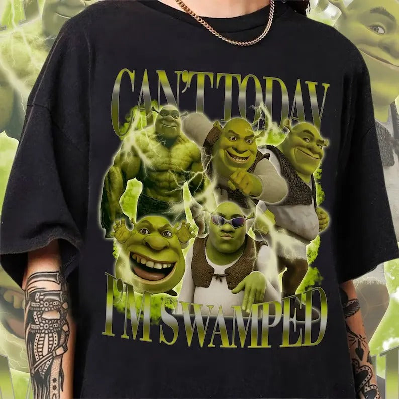 Can't Today I'm Swamped Shirt, Shrek Bootleg Fiona Princess Shirt, Sassy Shrek Shirt Hoodie, Sweatshirt | HypeDripTees.com