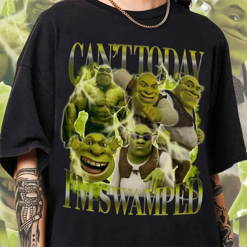 Can't Today I'm Swamped Shirt, Shrek Bootleg Fiona Princess Shirt, Sassy Shrek Shirt, Shrek and Fiona Shirt Funny Shrek...
